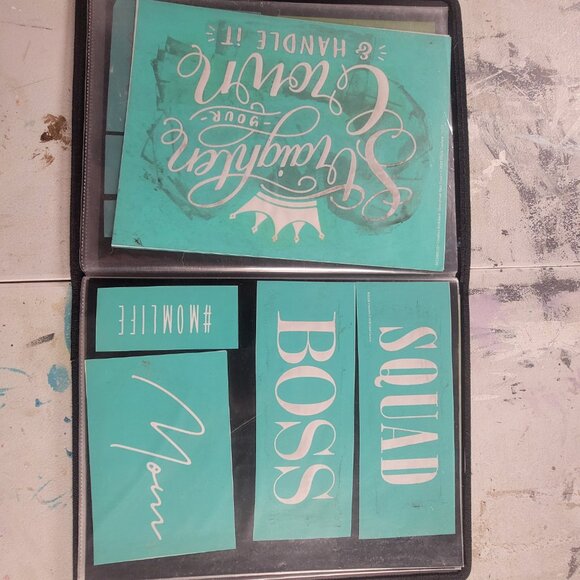 Bundle 7 ~ Reusable Silk Screen Stencils ~ 10 x 13 Binder ~Mom, Dad, Pets - Picture 13 of 16